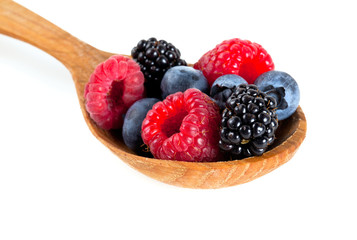 summer berries isolated on white