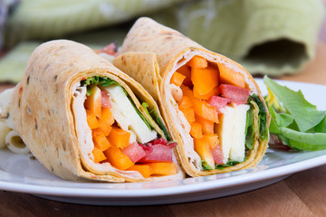 sandwich tortilla wrap closeup