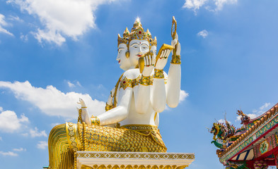 Chachoengsao / Thailand - August 2015, The biggest Brahma, the Hindu God of Creation, is located at...