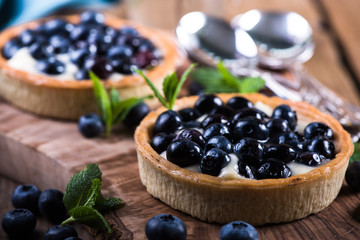 Homemade blueberry tart
