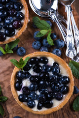 Homemade blueberry tart