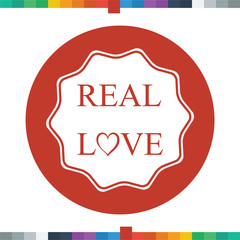 Real love badge icon.