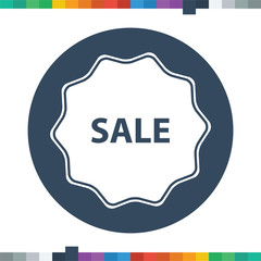 Sale badge icon.