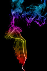 Abstract multicolored smoke