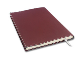 note book on white background