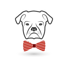 icon a dog with a tie