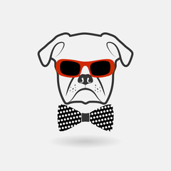 icon a dog with a tie