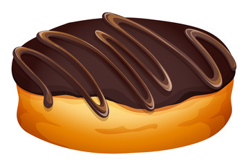 Doughnut with chocolate topping
