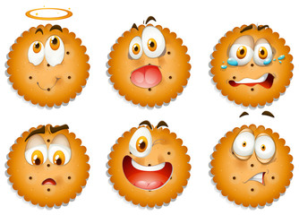 Cookies with facial expressions