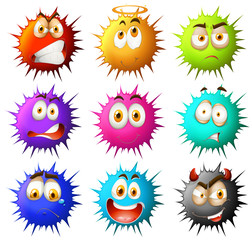 Explosion with facial expressions