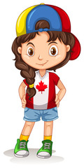 Canadian girl with a hat