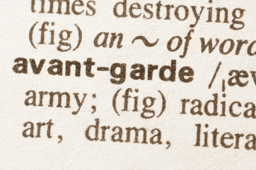 Dictionary definition of word avant garde