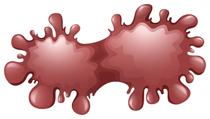 Brown splash on white