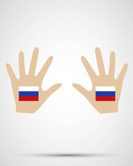 Fototapeta premium hand design russia flag