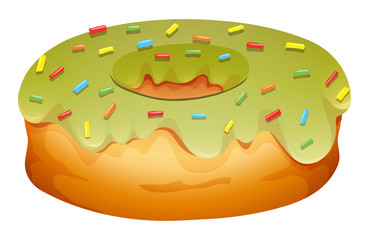 Doughnut with green frosting