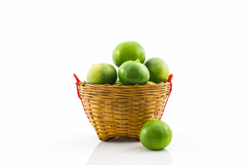 Limes in basket.