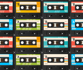 Cassette Tape Background. Vector