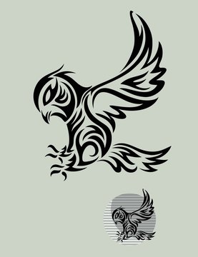 Owl Bird Tribal, art vector design