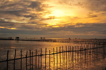 Fototapeta na wymiar Seaside Landscape at Sunrise