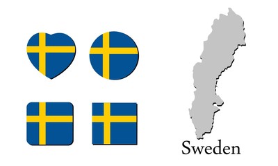 flag map sweden