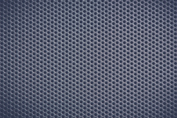 Dark blue Metal Background with Holes. Metal Grid.