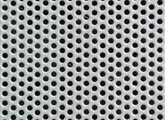 Metal silver Background with Holes. Metal Grid.