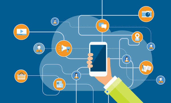 business  mobile  marketing online concept