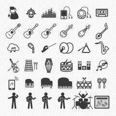Obraz premium Music Icons set 2. illustration eps10