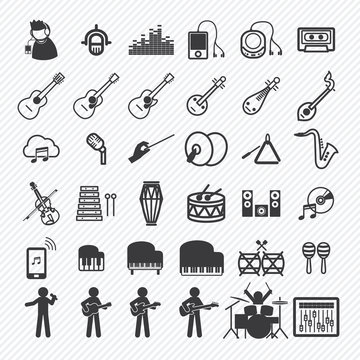 Music Icons set 2. illustration eps10