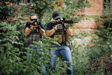 Fototapeta premium Private Military Contractor during the special operation