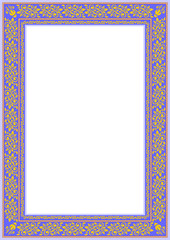 blue floral border