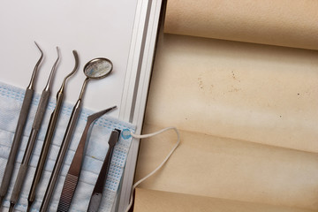 Set of tools dentist