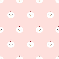seamless cute chicken pattern