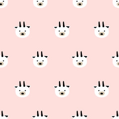 seamless cute goat pattern