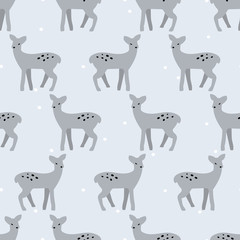 seamless cute deer pattern