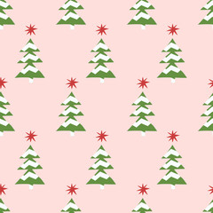 seamless christmas tree pattern