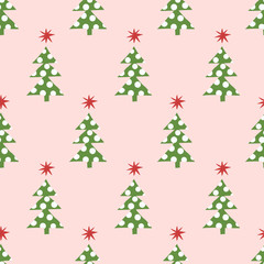 seamless christmas tree pattern