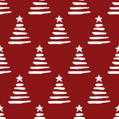 seamless christmas tree pattern