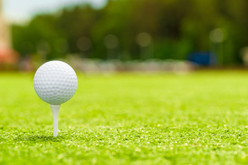 golf ball on the tee is the right space for inscription