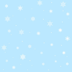 Naklejka na ściany i meble Snowflakes seamless pattern 