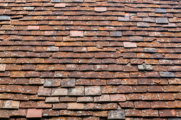 Old Tiles on a Roof Background