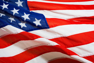 American flag close up
