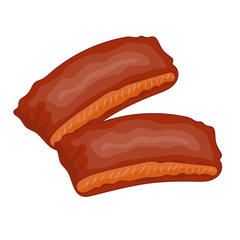 meat steak isolated illustration