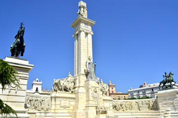 Fototapeta na wymiar Monumento a las Cortes de Cádiz. Andalucía. España