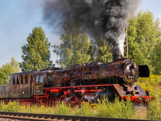 rostige alte dampflok