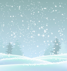 abstract blue winter background, illustration