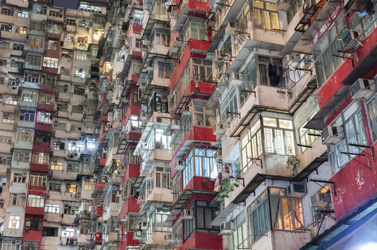 Old apartment building in Hong Kong