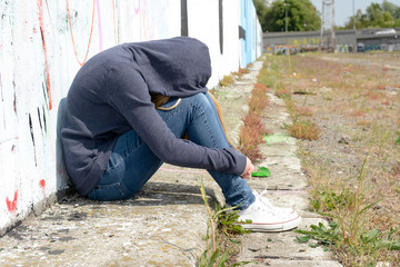 Nachdenkliche junge Frau, Depression, Trauer, Jugendliche, Berli