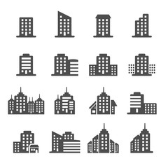 building icon set 6, vector eps10