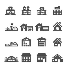 building icon set 7, vector eps10